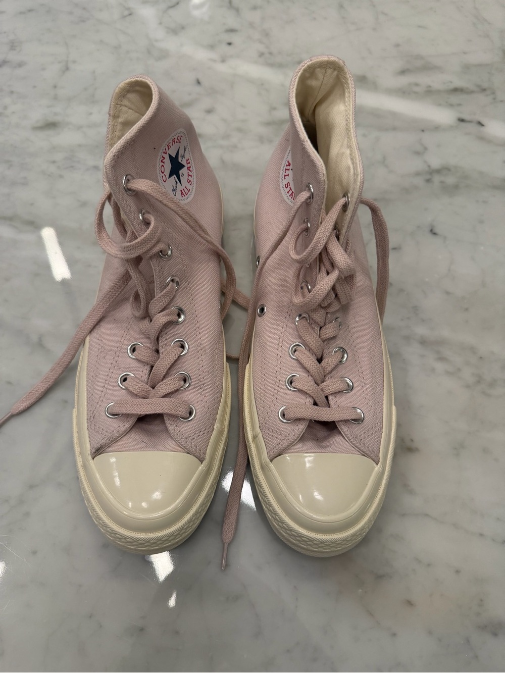 Converse High Top Sneakers in Light Pink